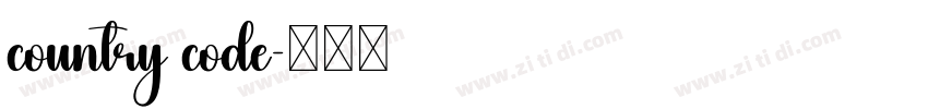 country code字体转换